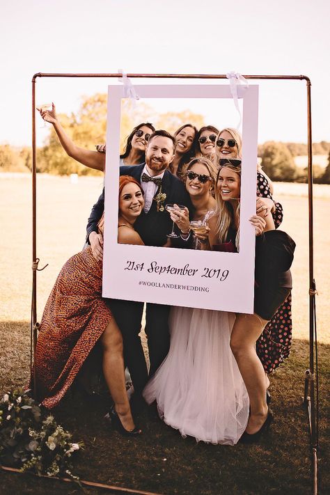 Photo Booth Cardboard Cut Out Suffolk Barn Wedding Carrie Lavers Photography #PhotoBooth #Wedding Photoboth Mariage, Romantic Autumn, Majlis Perkahwinan, Fall Barn Wedding, Dream Wedding Decorations, Wedding Planning Decor, Wedding Photo Props, Wedding Activities, Wedding Photo Booth