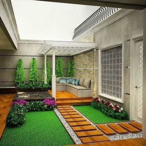 Small Backyard Garden Design, Kolam Koi, Courtyard Gardens Design, Outdoor Patio Designs, Minimalist Garden, Small Backyard Gardens, Home Garden Design, Outdoor Gardens Design, Backyard Garden Design