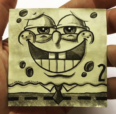 Easy Post It Note Drawings, Post It Note Art Drawing, Sticky Note Art Doodles, Postit Note Art, Post It Drawings Doodles, Sticky Note Doodles Easy, Sticky Note Drawings Doodles, Post It Sketches, Sticky Notes Drawings Doodles