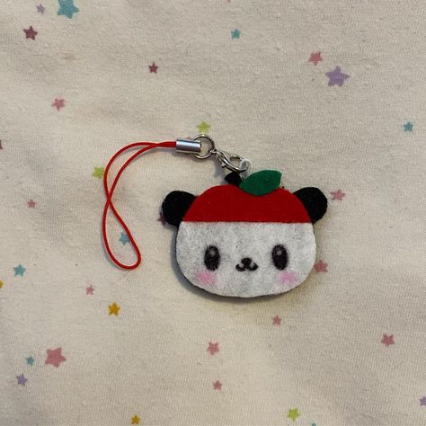 DM TO PURCHASE: Handmade Pandapple Felt Keychain
NO... - Depop Pandapple Sanrio, Felt Keychain, Kawaii Bag, Dream Room Inspiration, Diy Keychain, Felt Diy, Japan Fashion, Felting Projects, Felt Crafts