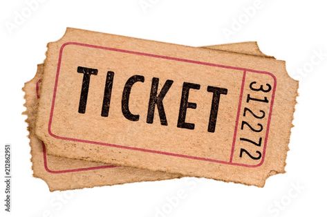 Stock Image: Old movie tickets isolated white background Fundraising Raffle Ideas, Old Theatre, Fundraiser Raffle, Ways To Fundraise, Raffle Ideas, Donation Request, Green Mountain Coffee, Cinema Ticket, Old Movie