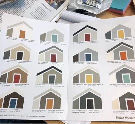 Housing Colors Exterior, Outside Colours For Houses, Color Schemes For House Exterior, Color Exterior House Ideas, Coffee Color House Exterior, Bungalow House Paint Exterior Colors, House Color Outside Paint, Accent Doors Exterior Color Palettes, Bungalow Exterior Paint Colour Schemes