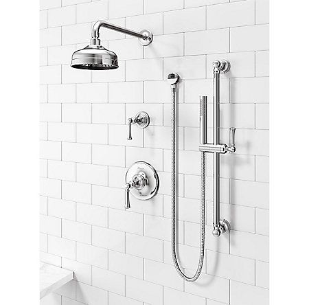 Polished Chrome Tisbury 1-Handle Shower, Trim Only - LG89-7TBC - 2 Standing Tub, Bar Faucet, Bath Collection, Vanity Faucet, Shower Fixtures, Robe Hooks, Slide Bar, Shower Hose, Wall Mounted Vanity