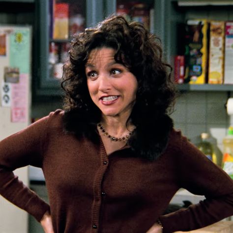 Elaine Benes Hair, Elaine Benes Style, Elaine Seinfeld Outfits, 90s Sitcom Fashion, Seinfeld Outfits, Seinfeld Aesthetic, Elaine Benes Outfits, Elaine Seinfeld, Elaine From Seinfeld