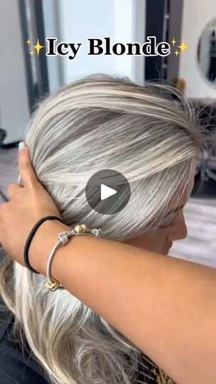 3.7K reactions · 571 shares | Stunning Icy Blonde using Joico🤩🤩

Posted @withregram • @behindthechair_com * The most gorgeous, healthy ... icy blonde 😍😍 ... by @thy_stylist ❄️❄️❄️

Started off with an off-center Mohawk sectioning because she has a heavy side part. 

I love doing Mohawk sectioning to get close to the root and perfect evenness when you part the hair. As well as getting a great portion of the hair foiled quickly and being able to go as wide as the foil allows. In this case, I did back-to-back thin weaves with no tease for max blonding in the Mohawk and sides. 

For the back of the hair, we wanted to leave a bit of dimension but also brighten up the ends, so I took bigger sections and teased and weaved to brighten up the ends to match the top. 

✨Products used✨

⭐️@joico B Icy Ash Blonde Hair Balayage, Blonde Halo Hair Color, Blended Highlights And Lowlights Blonde, Blonde And Grey Hair, Halo Hair Colors, Icy Blonde Hair Color, Icy Blonde Highlights, Going Gray Gracefully, Hair Foils