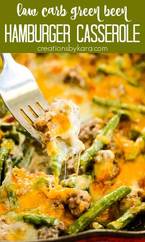 Ground Beef Green Bean Casserole, Beef Green Bean Casserole, Hamburger Green Bean Casserole, Hamburger Green Bean, Beef And Green Beans Recipe, Green Bean Dishes, Indulgent Recipes, Ground Beef Keto Recipes, Hamburger Casseroles Recipes