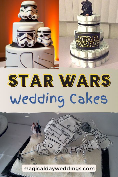 Star Wars Grooms Cake Wedding, Star Wars Themed Wedding Cake, Star Wars Wedding Topper, Star Wars Wedding Cake Ideas, Star Wars Wedding Cakes, Starwars Wedding Cakes, Star Wars Cake Topper Wedding, Harry Potter Star Wars Wedding, Star Wars Cake Diy