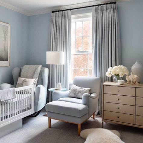 10+ Dreamy Blue Nursery Designs for a Perfect Baby Haven • 333+ Images • [ArtFacade] Blue Boy Nursery Ideas, Baby Blue Nursery Boy, Blue Wallpaper Nursery, Baby Boy Nursery Blue, Blue Baby Room, Baby Blue Nursery, Colour Interior, Blue Nursery Boy, Nursery Designs