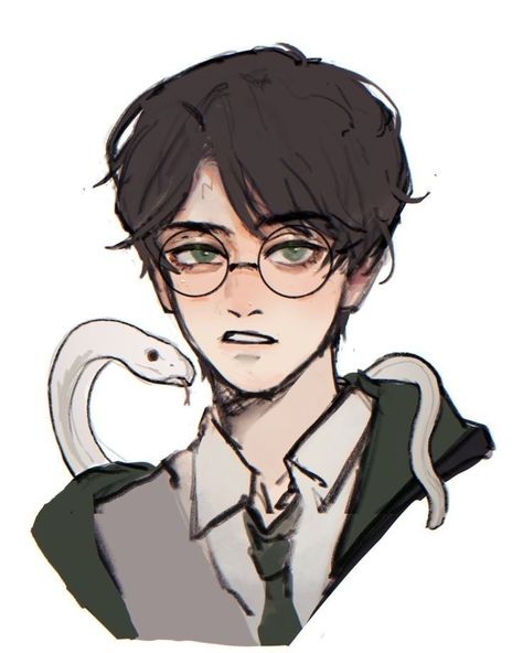 Harry Potter | Fanart | Harry Potter Dark Harry, Harry Potter Illustrations, Harry Potter Icons, Desenhos Harry Potter, Slytherin Harry Potter, Images Harry Potter, Harry Potter Artwork, Harry Potter Comics, Harry Potter Drawings