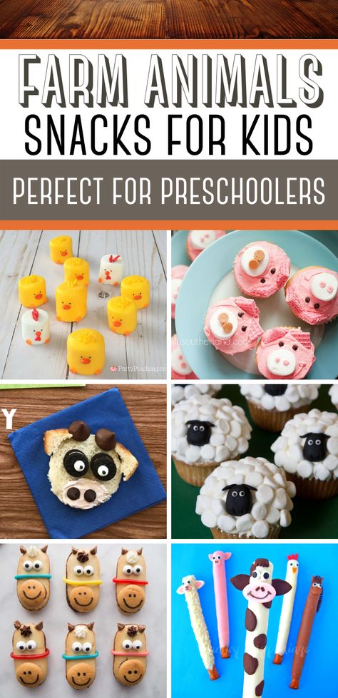 Preschool Farm Snack Ideas, Farm Animal Snack Ideas, Farm Themed Snacks Preschool, Farm Cooking Activity For Preschool, Farm Animal Snacks Preschool, Farm Themed Snacks For Kids, Farm Snacks For Kids, Farm Snacks Preschool, Farm Animal Party Food