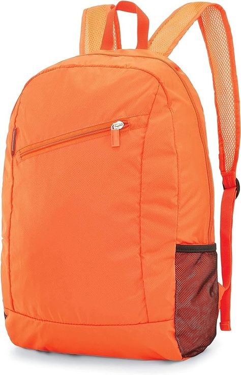 Amazon.com | Samsonite Foldable Backpack, Orange Tiger, One Size | Casual Daypacks Foldable Backpack, Orange Tiger, Orange Backpacks, The Star, For Free, Backpacks, Orange, Stars