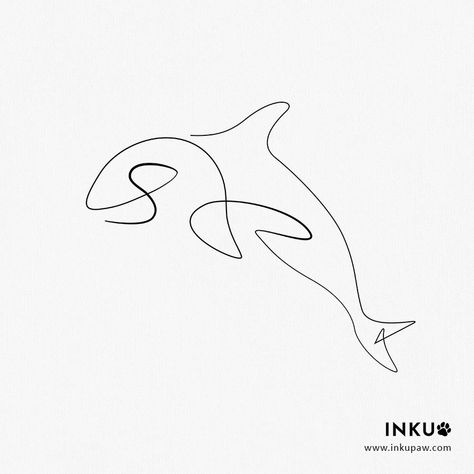 Dainty Orca Tattoo, One Line Orca Tattoo, Whale Outline Drawing, Fine Line Orca Tattoo, Whale Line Tattoo, Geometric Orca Tattoo, Orca Tattoo Simple, Orca Tattoo Design, Orca Whale Tattoo