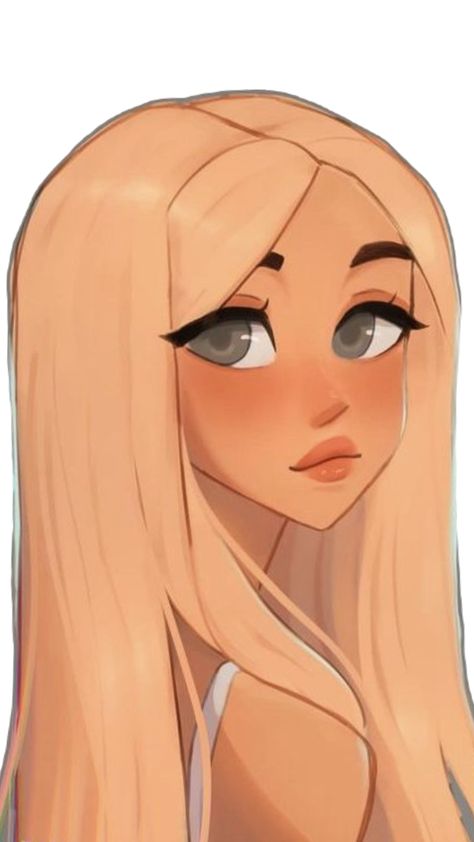 Cartoon Profile Pics Blond, Blonde Girl Drawing, Cute Food Drawings, My Type, Animation Art Character Design, Girly Art Illustrations, Cute Cartoon Drawings, Black Art Pictures, Cartoon Profile Pics