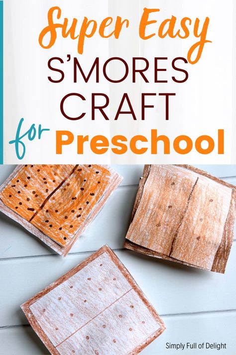 Paper S'mores Craft for Kids S'more Crafts For Toddlers, Smores Craft, Preschool Camping, Camping Theme Preschool, Summer Preschool Crafts, Craft For Preschool, Summer Preschool Activities, Art Rooms, Camping Summer