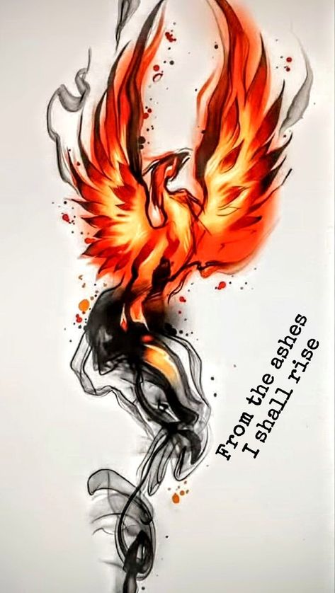 Phoenix Tattoo Sleeve, Phoenix Tattoo Feminine, Small Phoenix Tattoos, Phoenix Bird Tattoos, Phoenix Artwork, Phoenix Tattoo Design, Bird Tattoos, Flame Tattoos, Fire Tattoo