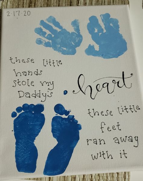 Father’s Day Paintings Canvas, Father's Day Painting, Diy Father's Day Crafts, Dad Crafts, Creative Birthday Cards, Baby Art Projects, Black Canvas Paintings, Baby Activities