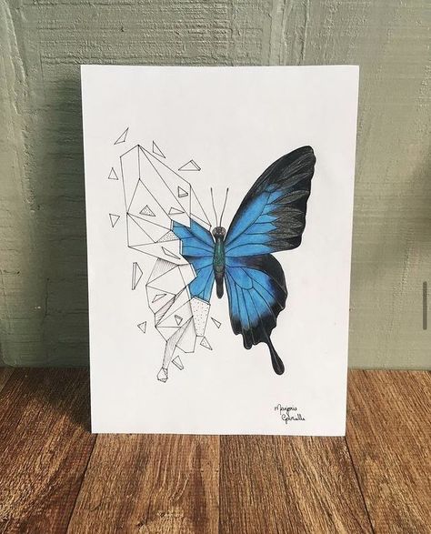 Beautiful Flowers Drawing Sketches, Butterfly Art Drawing, Butterfly Sketch, Easy Mandala Drawing, Design Art Drawing, Butterfly Art Painting, Nature Art Drawings, Getting A Tattoo, Cool Pencil Drawings