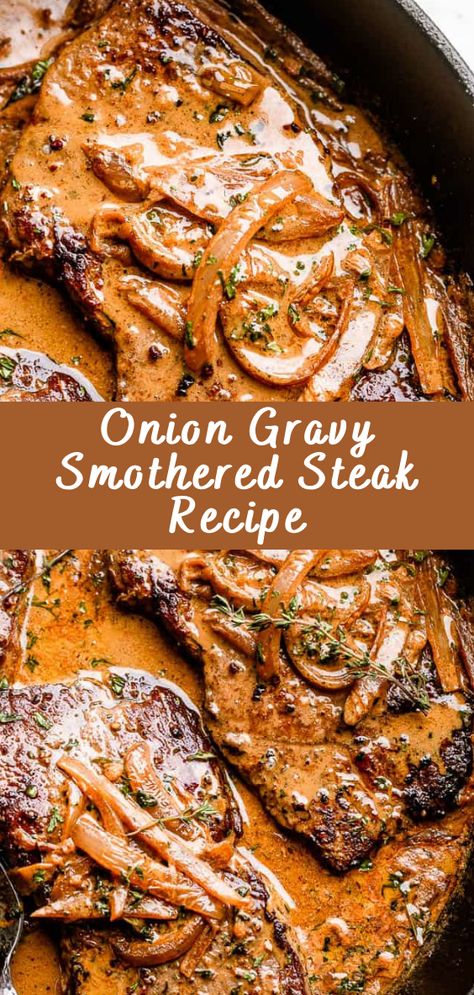 Onion Gravy Smothered Steak Recipe | Cheff Recipes