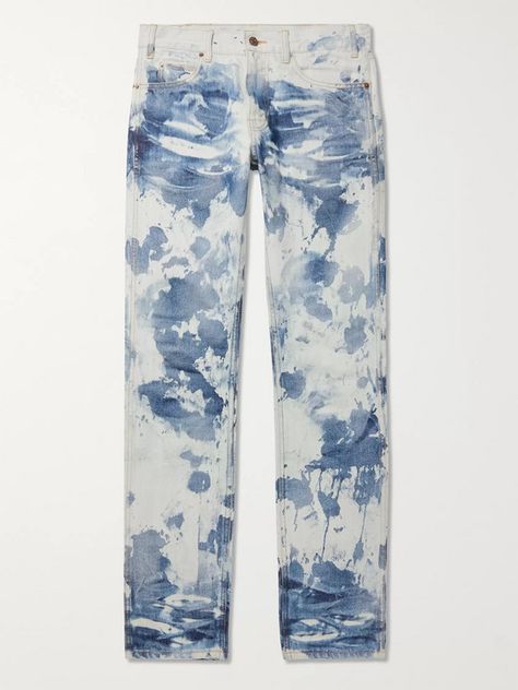 Clashing Colours, Roller Printing, Camouflage Jeans, Outfit Simple, Custom Jeans, Denim Belt, Bleached Denim, Distressed Denim Jeans, Top Designer Brands