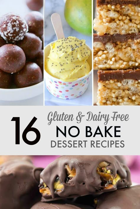 No Bake No Dairy Desserts, Gf Df No Bake Desserts, Non Dairy And Gluten Free Desserts, Easy Dairy And Gluten Free Desserts, Quick Gluten And Dairy Free Desserts, Gluten And Dairy Free Birthday Desserts, No Bake Vegan Gluten Free Desserts, Gluten Nut Dairy Free Recipes, Easy No Dairy Dessert