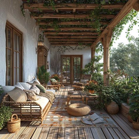 10+ Simple Yet Stunning Veranda Design Ideas for a Cozy Retreat • 333k+ Inspiring Lifestyle Ideas Modern Veranda Ideas Outdoor, Outdoor Hacienda Patio, Rustic Outdoor Entertaining Area, Covered Veranda Ideas, Spanish Outdoor Patio, Veranda Inspiration, Garden Veranda Ideas, Verandas Ideas Outdoor, House With Veranda