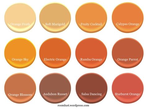 ...  if you need ideas for color schemes, above are Benjamin Moore’s suggested… Farmhouse Orange Paint Colors, Deep Orange Paint Colors, Muted Orange Paint Color, Orange Paint Kitchen, Orange Painted Ceiling, Orange Yellow Paint Colors, Neutral Orange Paint Colors, Light Burnt Orange Paint, Soft Orange Paint Colors