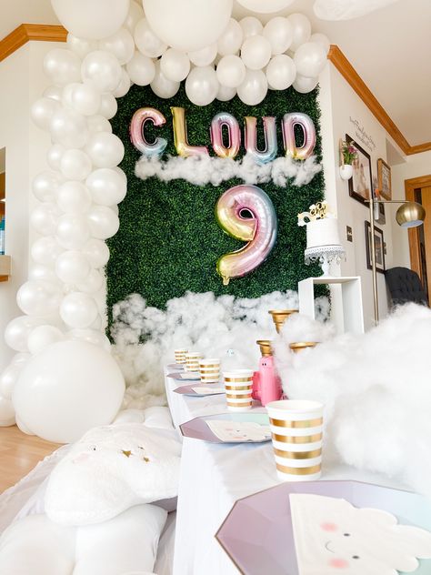 Cloud Nine Bid Day, Cloud 9 Birthday Party Ideas, Cloud 9 Birthday Party, Sweetie Birthday, Cloud 9 Birthday, Sorority Themes, Slumber Party Birthday, 9 Birthday, Thirteenth Birthday