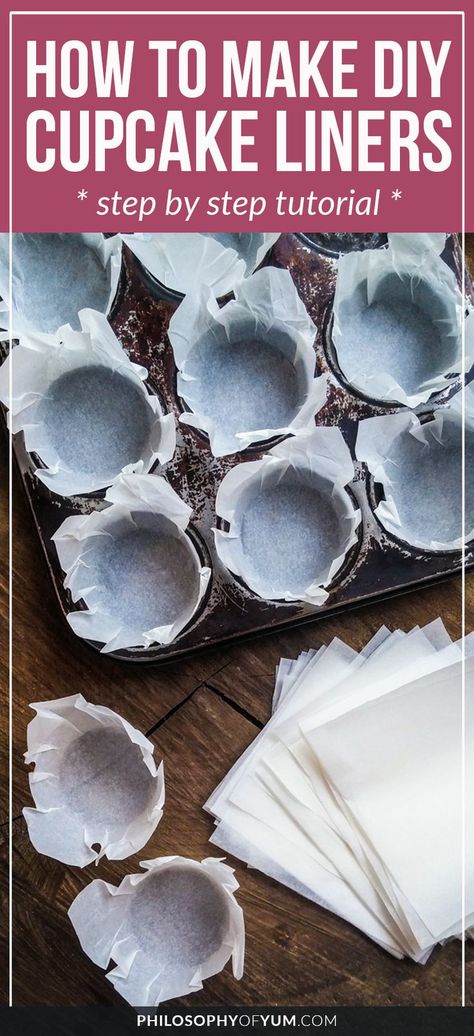 baking tips | baking tips and tricks | diy cupcake cases | diy cupcake liners | diy muffin liners Baking Paper Muffin Cases, Cupcake To Go Container Diy, Diy Cupcake Liners How To Make, Muffin Papers Diy, Cupcake Papers Liners, Muffin Packaging Ideas, Diy Muffin Liners, Diy Cupcake Liners, Diy Muffins