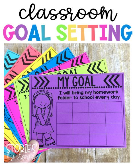 Do you work on goal setting in your classroom? After setting goals with your students, you can help students track progress visually with these cards. When you print multiple sheets per page, you can keep an entire class set on a ring for easy teacher access throughout the day. Classroom Goal Tracker, Leader In Me Classroom Ideas, Student Goal Setting, School Diy Ideas, Growth Mindset Book, Goal Setting For Students, Classroom Goals, Data Folder, Sped Classroom