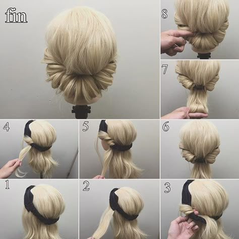 Gatsby Hair, Pinterest Hair, Hair Stylies, Penteado Cabelo Curto, Hair Dos, Messy Bun, Headband Hairstyles, Scarf Hairstyles, Diy Hairstyles