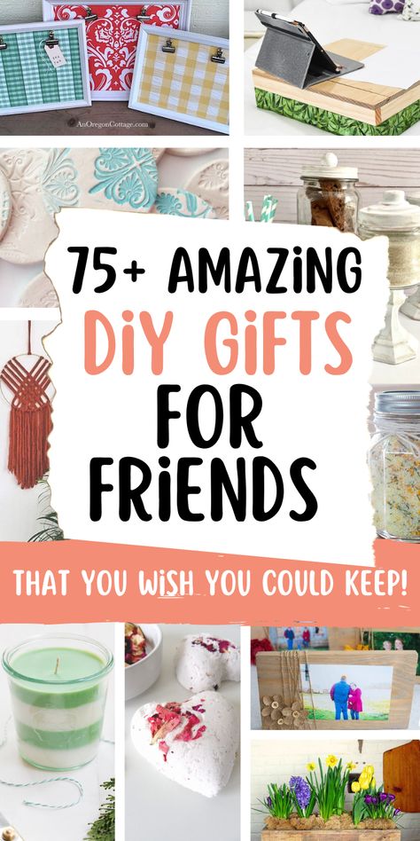 Diy Friend Gifts Homemade, Diy Gifts For Women Homemade, Diy Present For Best Friend, Homemade Gifts For Women, Handmade Best Friend Gifts, Quick Gifts For Friends, Diy Thank You Gifts For Friends, Cheap Friend Gifts, Small Gifts To Make For Friends