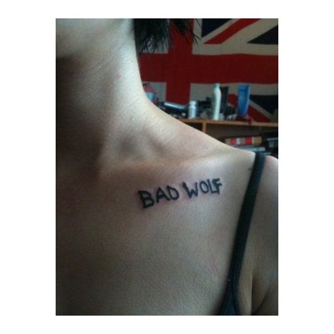 bad wolf tattoo dr who Nail Art Tattoo ❤ liked on Polyvore featuring accessories and body art Bad Wolf Tattoo, Bad Wolf Doctor Who, Tattoo Now, The Hive, Wolf Tattoo, Bad Wolf, Geek Out, Skin Art, Piercing Tattoo