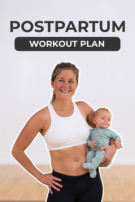 Get back into a fitness routine after baby with this FREE Postpartum workout plan! This free program was designed by Lindsey Bomgren, certified personal trainer and mom of 3. Designed to help moms strengthen and rebuild their core and pelvic floor after pregnancy and birth! This free workout calendar combines bodyweight workouts, strength training, and low impact cardio to create an effective workout plan you can do at home after baby! Low Impact Postpartum Workout, Postpartum Gym Workout Plan, Postpartum Gym Workout, Post Natal Workout Plan, Low Impact Workout Plan, Fitness Postpartum, Workouts Strength Training, Postpartum Workout Plan, Workouts Strength