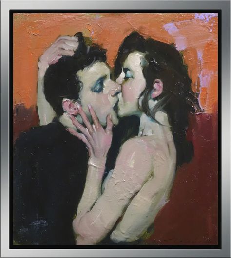 My Valentine To You: The Evolution Of The Kiss In Art. – if it's hip, it's here Malcolm T Liepke, People Kissing, The Kiss, Mini Canvas Art, Mini Canvas, Two People, Kiss, Canvas Art, Canvas