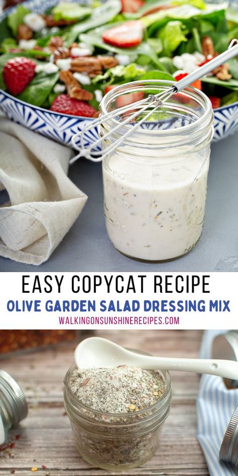 Made with the perfect blend of spices, easily whip up a batch of Olive Garden Salad Dressing in your own home to serve for dinner! Olive Garden Salad Dressing Recipe, Olive Garden Salad Recipe, Garden Salad Dressing, Olive Garden Salad Dressing, Copycat Recipes Olive Garden, Olive Garden Salad, Olive Garden Recipes, Fresh Salad Recipes, Beautiful Salad