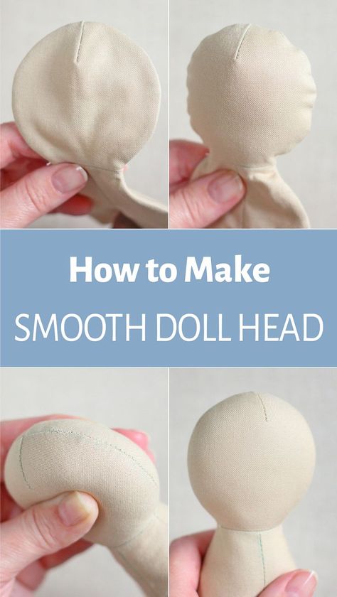 Sewing tips and tricks: Learn how to make doll head smooth after stuffing. It's not as complicated as it looks! Follow my blog to learn other how-tos, useful advice and sewing hacks. How To Make Doll, Dolls Handmade Diy, Diy Rag Dolls, Make Doll, Doll Making Patterns, Doll Making Cloth, Sewing Tips And Tricks, Doll Making Tutorials, Doll Patterns Free