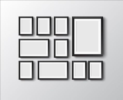 Download Black photo frame on wall vector graphic 03 in EPS format. Black,frame,Graphic,photo,wall Vector Frames & Borders and more resources at freedesignfile.com Photo Frame On Wall, Photo Gallery Wall Layout, Frame Wall Layout, Home Decorating Ideas Living Room, Frame On Wall, Picture Wall Living Room, Gallery Wall Template, Family Gallery Wall, Photo Wall Display