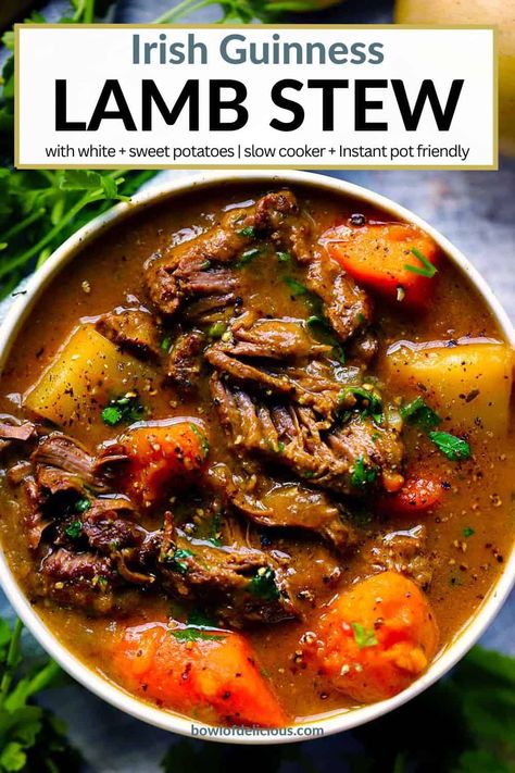 Irish Lamb Stew Traditional, Leg Of Lamb Stew, British Stew Recipes, Guinness Irish Stew, Authentic Irish Stew, Irish Lamb Stew Crockpot, Guinness Lamb Stew, Best Lamb Stew Recipes, Irish Lamb Recipes