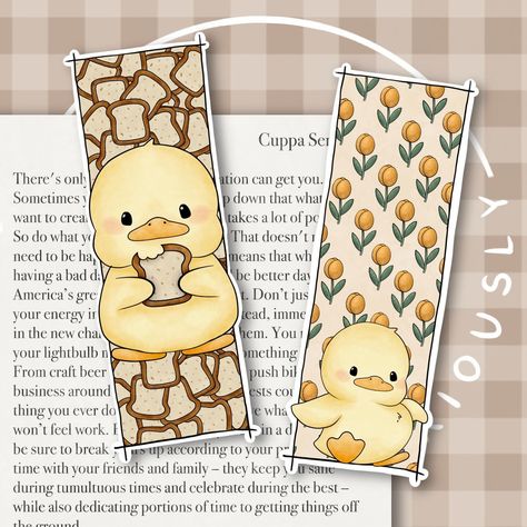 This little duo has been seeing quite a lot of love lately.. is it the ducky.. is it the toast? Either way I think he’s too cute! 🍞 Duck Flower, Flower Bookmarks, Handmade Bookmarks Diy, Bookmark Printing, Creative Bookmarks, Flower Bookmark, Cute Bookmarks, Diy Bookmarks, Book Art Diy