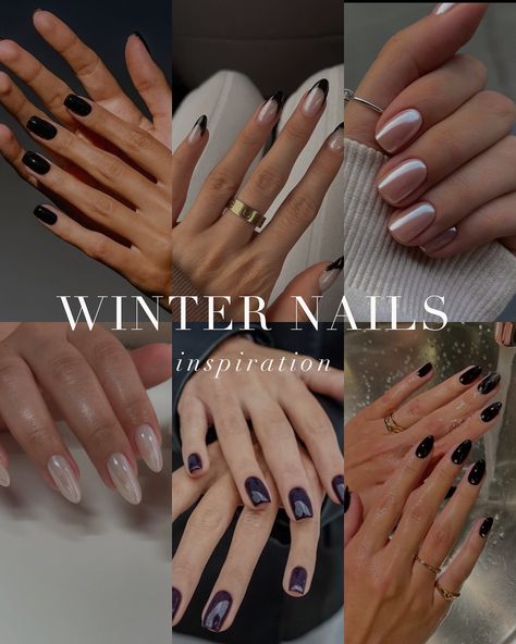 A selections of nail colours inspired by the Winter palette with colour season analysis True Winter Nail Colors, Winter Nails Inspiration, Palette Nails, True Winter Palette, Cool Winter Color Palette, Deep Winter Colors, Winter Palette, Colour Analysis, Winter Color Palette