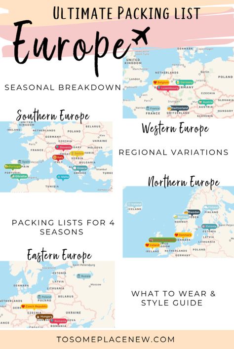 Europe Packing List Summer, Backpacking Europe Packing, Packing List Spring, Packing List For Europe, Spring Europe, Europe Packing, Outdoor Pics, Winter Packing List, Europe Packing List