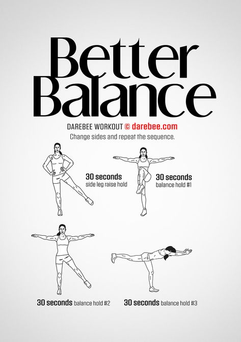 Better Balance Workout Darbee Workout, Balance Workout, Trening Sztuk Walki, Ballet Workout, Better Balance, Summer Body Workouts, Quick Workout Routine, Martial Arts Workout, Workout Without Gym