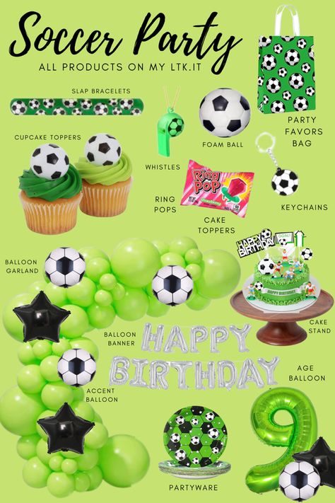 Indoor Soccer Party Ideas, Soccer Birthday Party Ideas For Boys, Soccer Party Cake, Soccer Party Theme, Boys Soccer Party, Boys Soccer Birthday Party, Soccer Party Ideas, Soccer Party Food, Soccer Birthday Theme