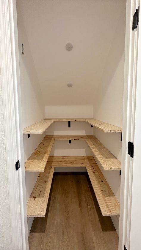 DIY Under Staircase Makeover: Closet to Pantry — House of Mark Under Staircase Pantry Shelving Ideas, Under Stairs Walk In Storage, Under The Basement Stairs Storage, Deep Closet Organization Ideas Storage, Under Stairs Room Storage, Under The Stairs Storage Basement, Under Stairs Cleaning Storage, Farmhouse Under Stairs Ideas, Show Cupboard Ideas