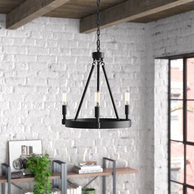 Black Industrial Chandelier, Entryway Chandelier, Franklin Homes, Barn Renovation, Wheel Chandelier, Chandelier Metal, Three Candles, Circular Table, Wheel Design