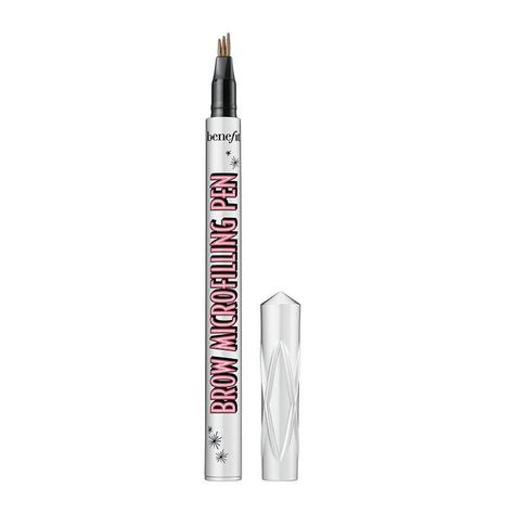 The first of its kind to join the Benefit collection, the Brow Microfilling Pen lends uber-fine, precise, natural hair strokes for an easy smudge-proof, microbladed effect without the commitment!  With a unique three-pronged nib, this brow-boosting pen creates the illusion of naturally full arches by imparting three ultra-fine lines with each stroke. It works in three ways to blend in with existing hairs, fill in any gaps in your arches and even extend your shape; think of it as the ultimate sol Benefit Cosmetics Brow, Goof Proof Brow Pencil, Benefit Brow, Gimme Brow, Brow Pen, Natural Brows, Neutral Undertones, Brow Shaping, Brow Pencil