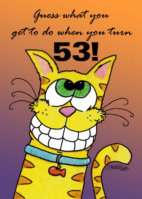 Happy 53rd Birthday- Grinning Cat card #Ad , #Ad, #Birthday, #Happy, #card, #Cat Happy 53rd Birthday, Vintage Cat Birthday, Cat Saying Happy Birthday, 65th Birthday Memes Funny, Happy 51st Birthday, 63rd Birthday, 53rd Birthday, 53 Birthday, 51 Birthday