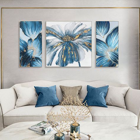 Painting Set Of 3, Acrylic Paintings On Canvas, Wall Art Acrylic, Set Of 3 Wall Art, Abstract Floral Paintings, 3 Piece Canvas Art, Canvas Painting Landscape, Abstract Flower Painting, Tableau Art