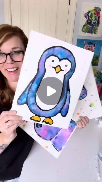 89K views · 7.3K likes | Andrea Nelson on Instagram: "Social media needs more penguins right now.   #gothglue #easyart #easywatercolor #penguin #penguinlover #kidart #instamom" Penguin Painting For Kids, Penguin Crafts For Kids Preschool, Penguin Painting Easy, Penguin Art For Kids, Penguin Drawing Easy, Andrea Nelson Art, Watercolor Penguin, Book Lessons, Penguin Watercolor