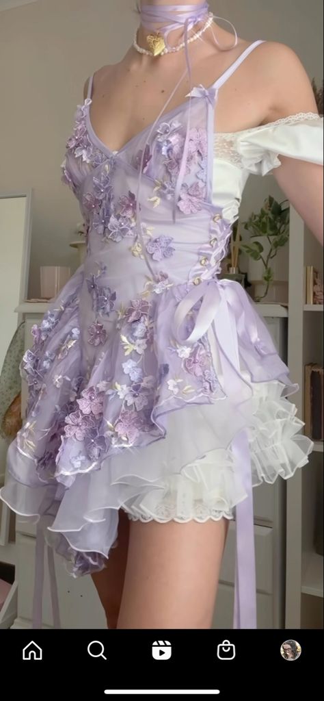 Purple Rave Outfit, Pastel Outfit, Purple Outfits, Fashion Inspiration Design, Rave Outfits, Princess Dress, Farmer, Beautiful Dresses, Short Dresses